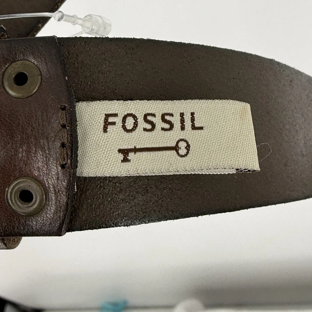 Fossil Segmented Bridle Style Women’s Brown Leather Belt Medium 40”